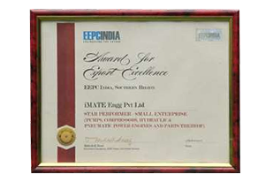 Achieved STAR PERFORMER Export Award from EEPC